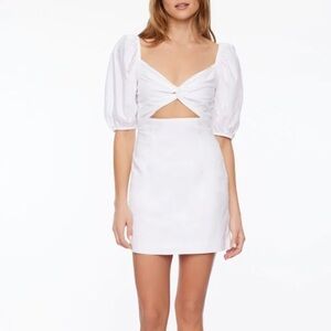 Dynamite - Paloma Puff Sleeve Twist Front Mini Dress
